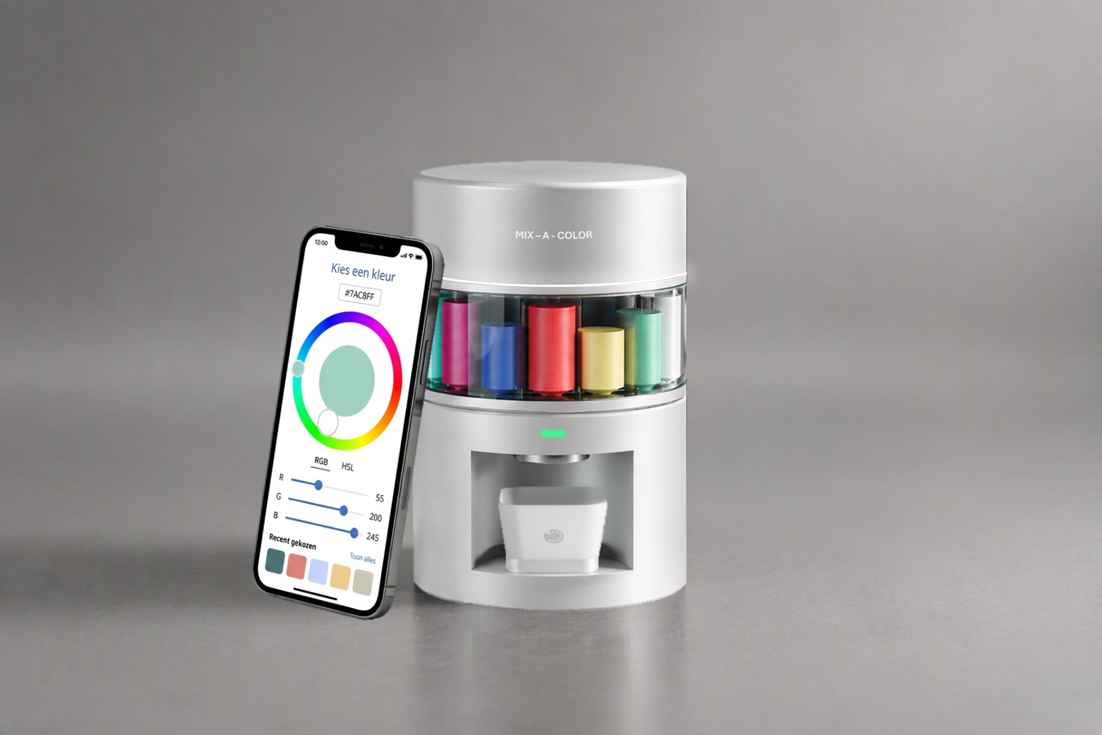 MIX-A-COLOR verf mengmachine met kleurpotten